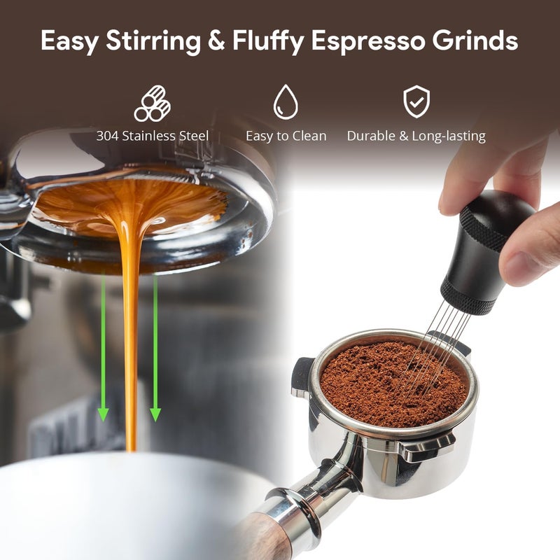 symtype Store 51mm Tamper Espresso Accessories Kit: Espresso Tamper Set, Tamper for Espresso Machine Coffee Tamper Espresso Tools Barista Tools | Espresso Kit Espresso Machine Accessories Fit 51mm Portafilters - Image 3